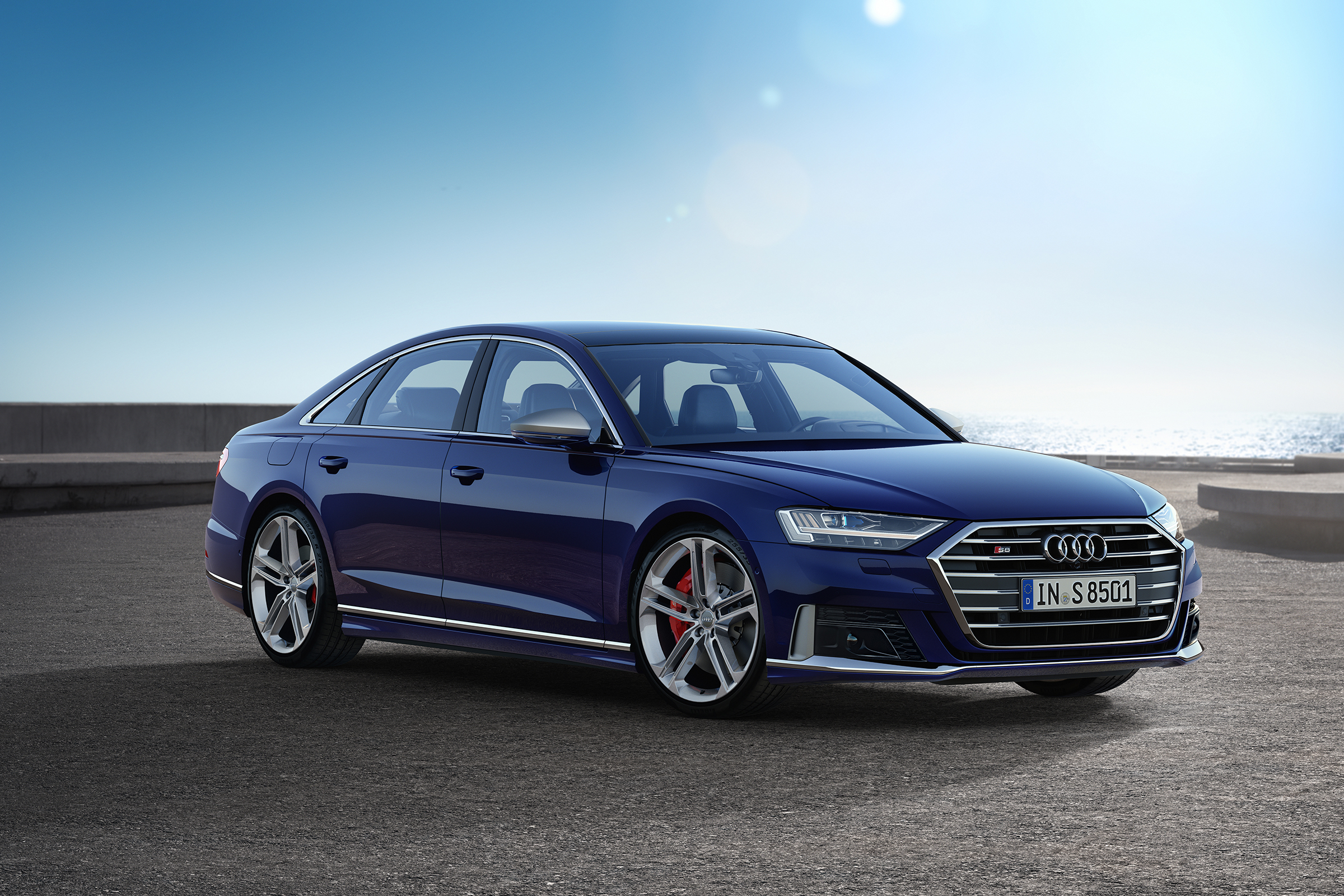 2019 Audi S8 static 3/4 front