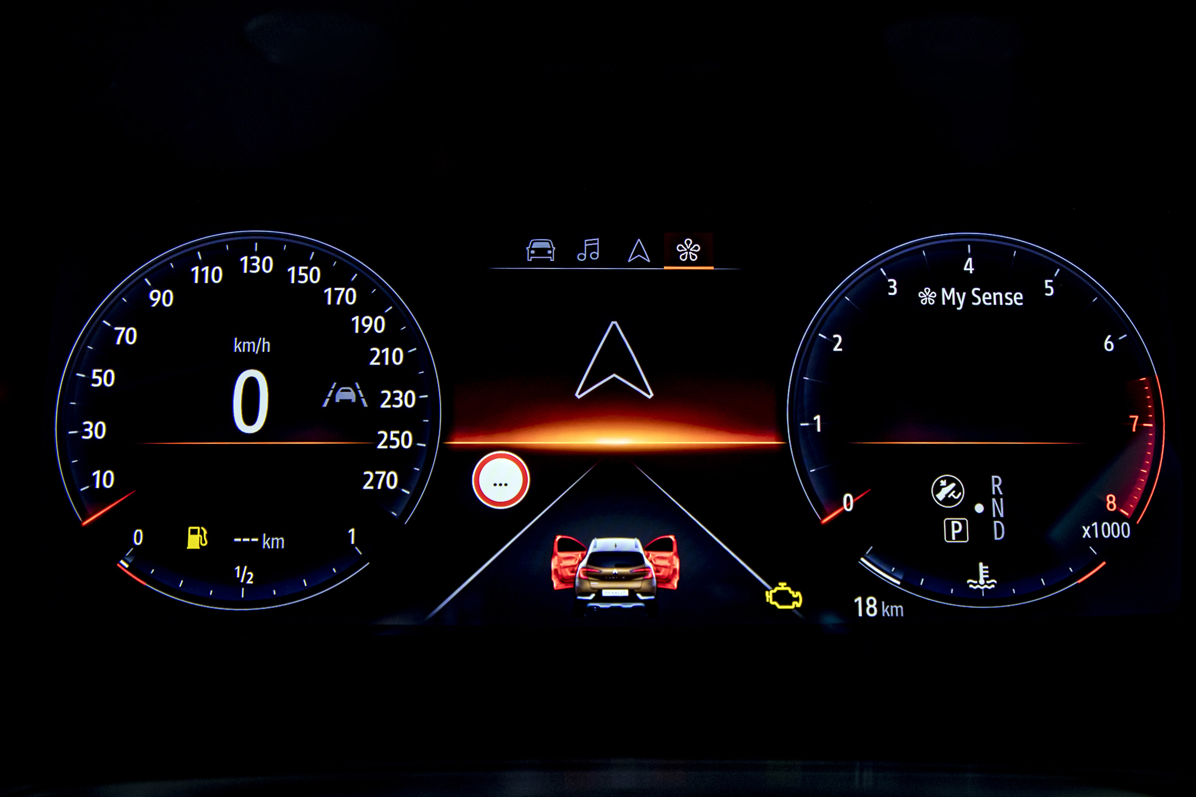 2020 Renault Captur - digital dial cluster