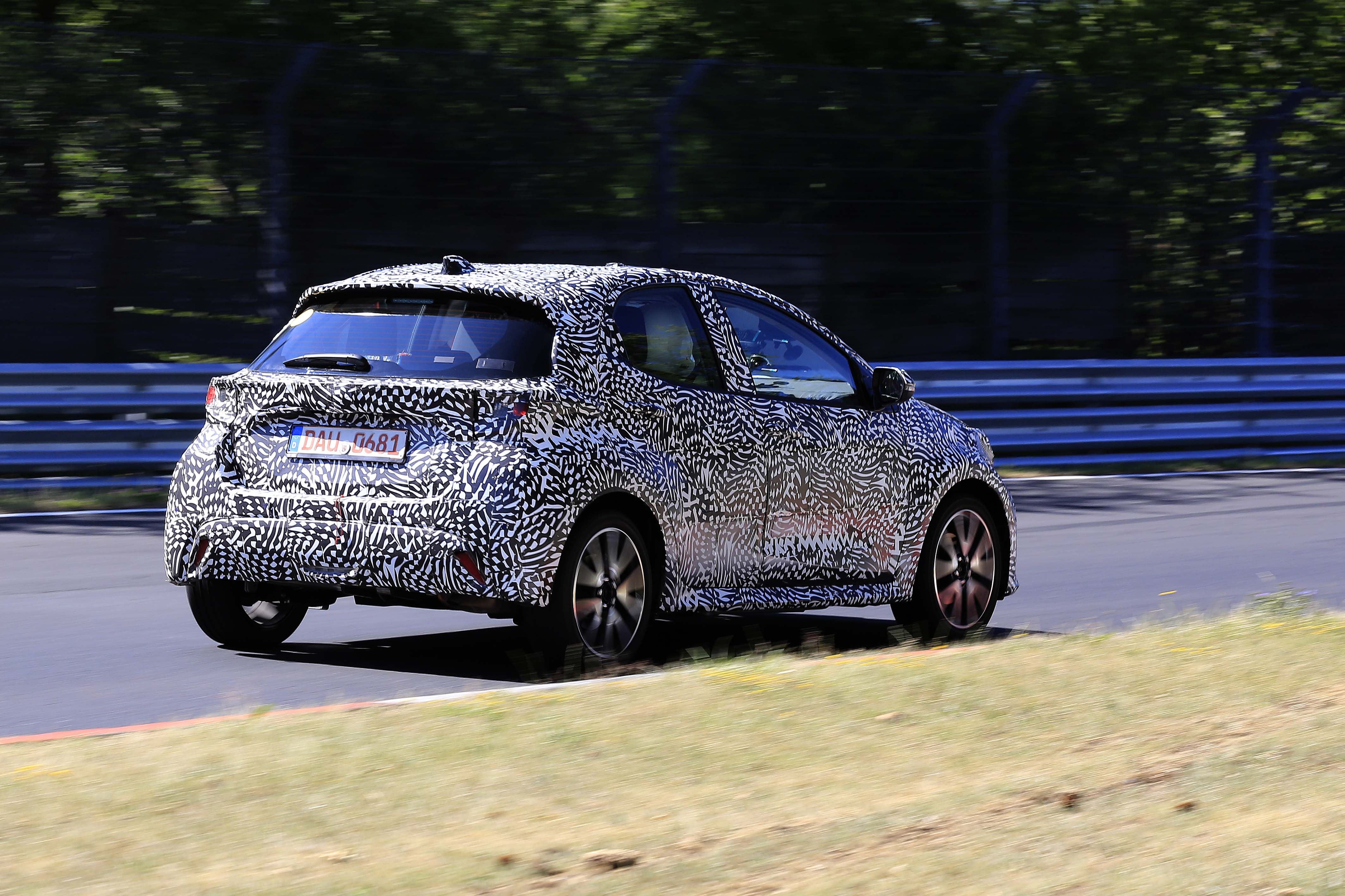 Toyota Yaris prototype driving around the Nurburgring