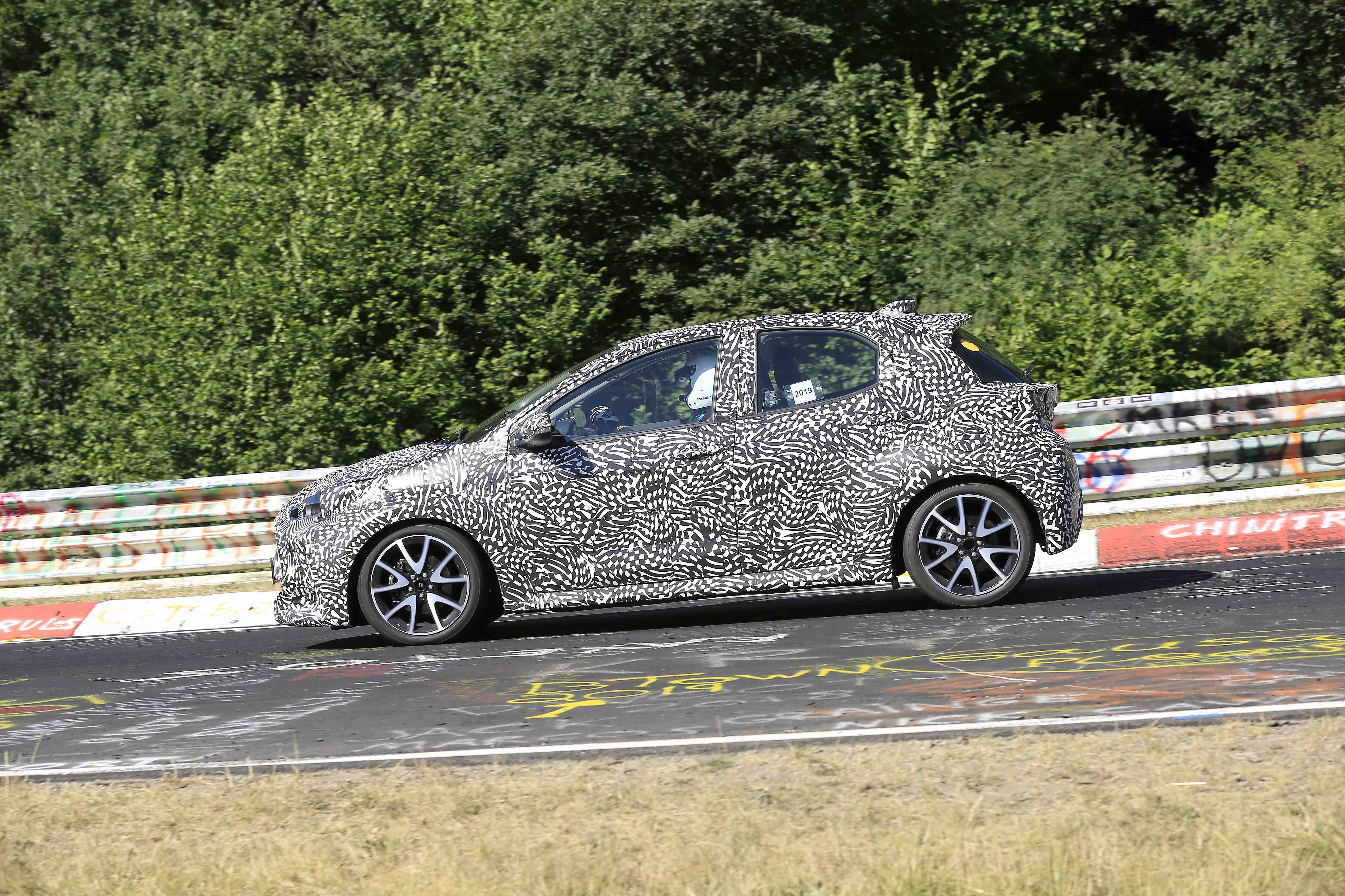 Toyota Yaris testing at the Nurburgring racetrack
