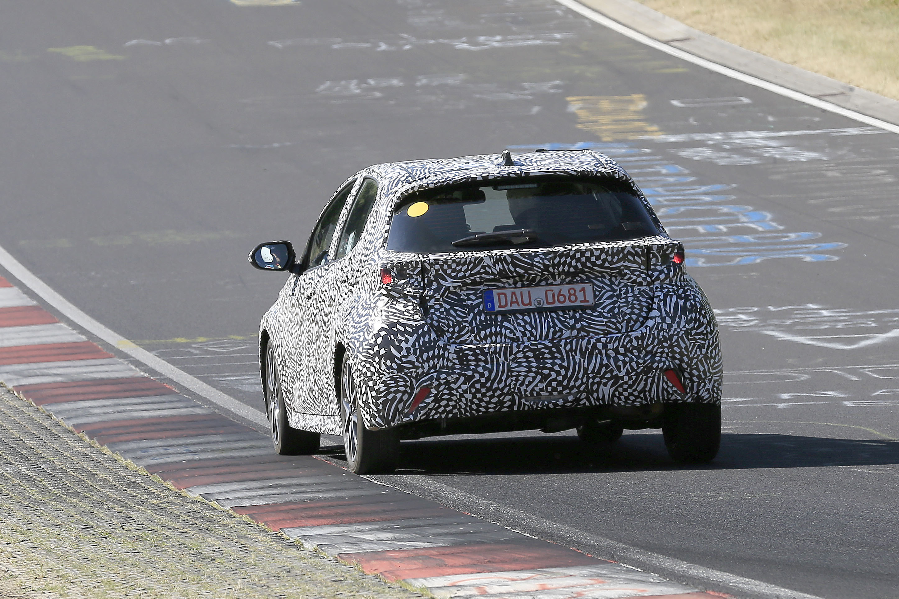 Toyota Yaris spy shot - rear view