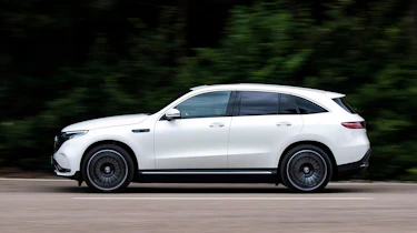 Mercedes EQC SUV side driving