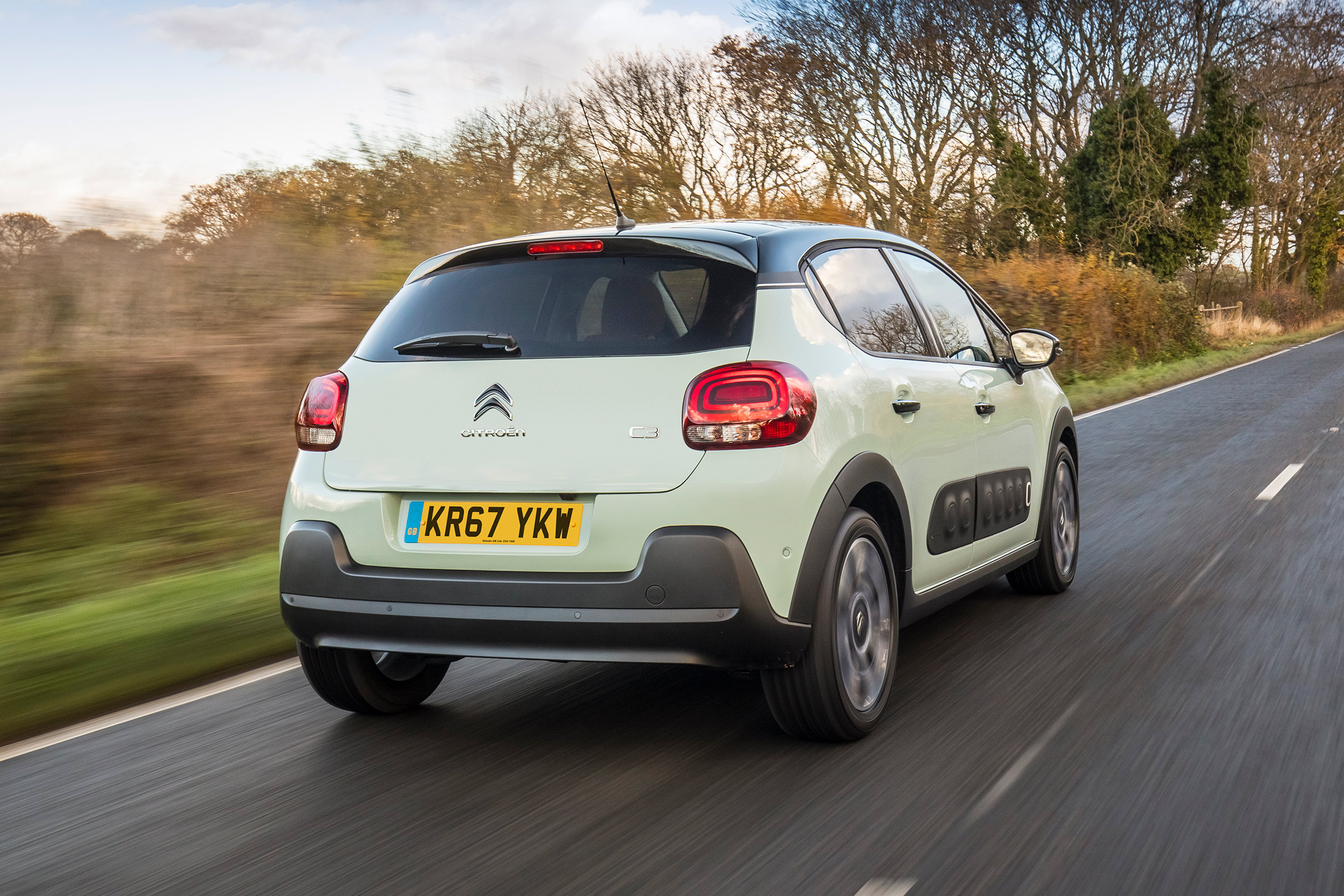 Citroen C3 Flair hatchback rear 3/4 tracking