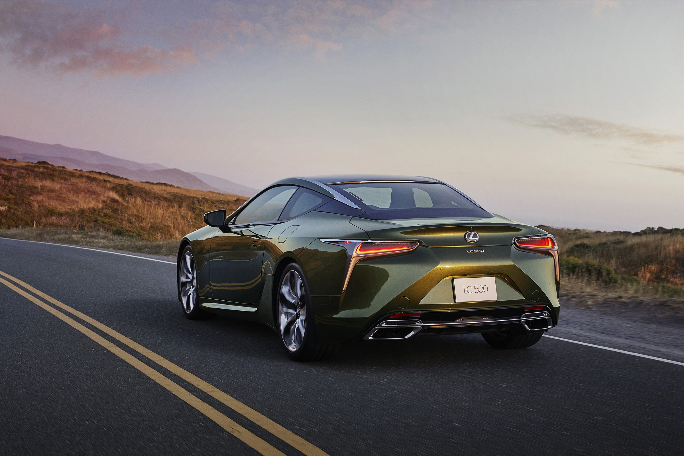 Lexus LC Limited Edition driving - rear view