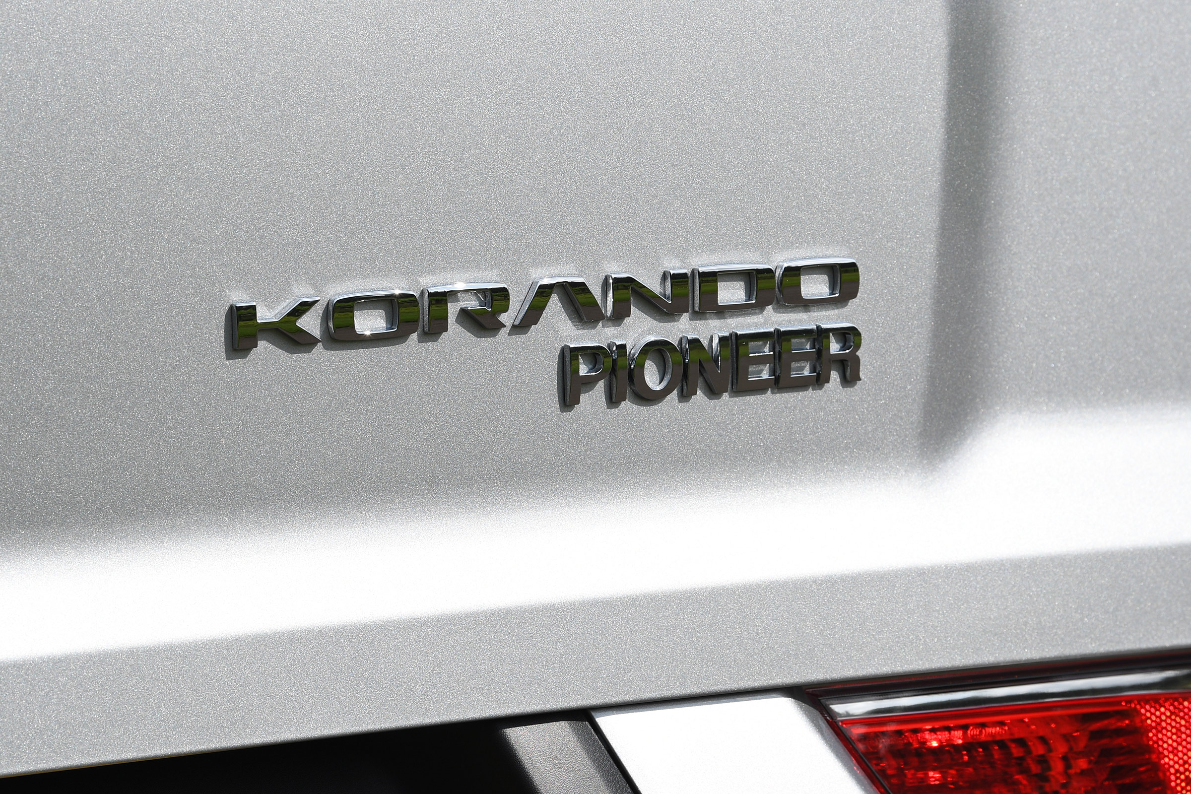 SsangYong Korando SUV rear badge