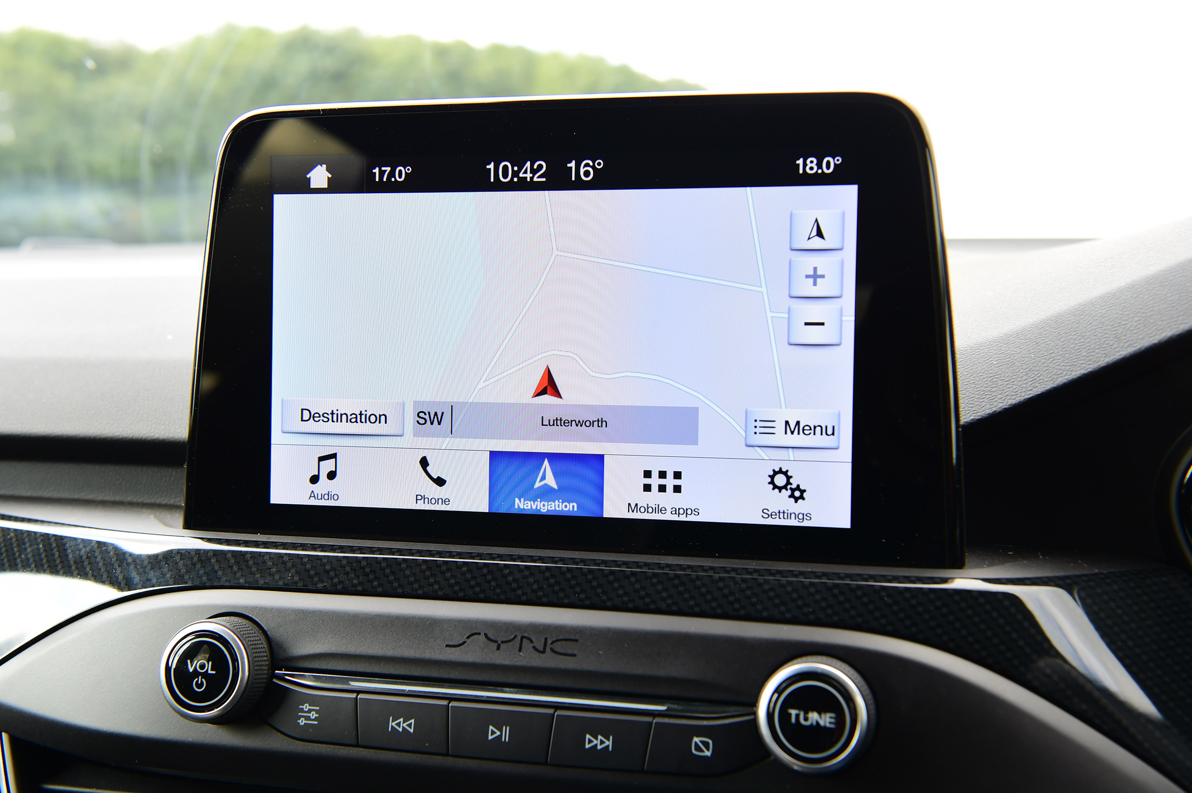 Ford Focus ST Estate infotainment display