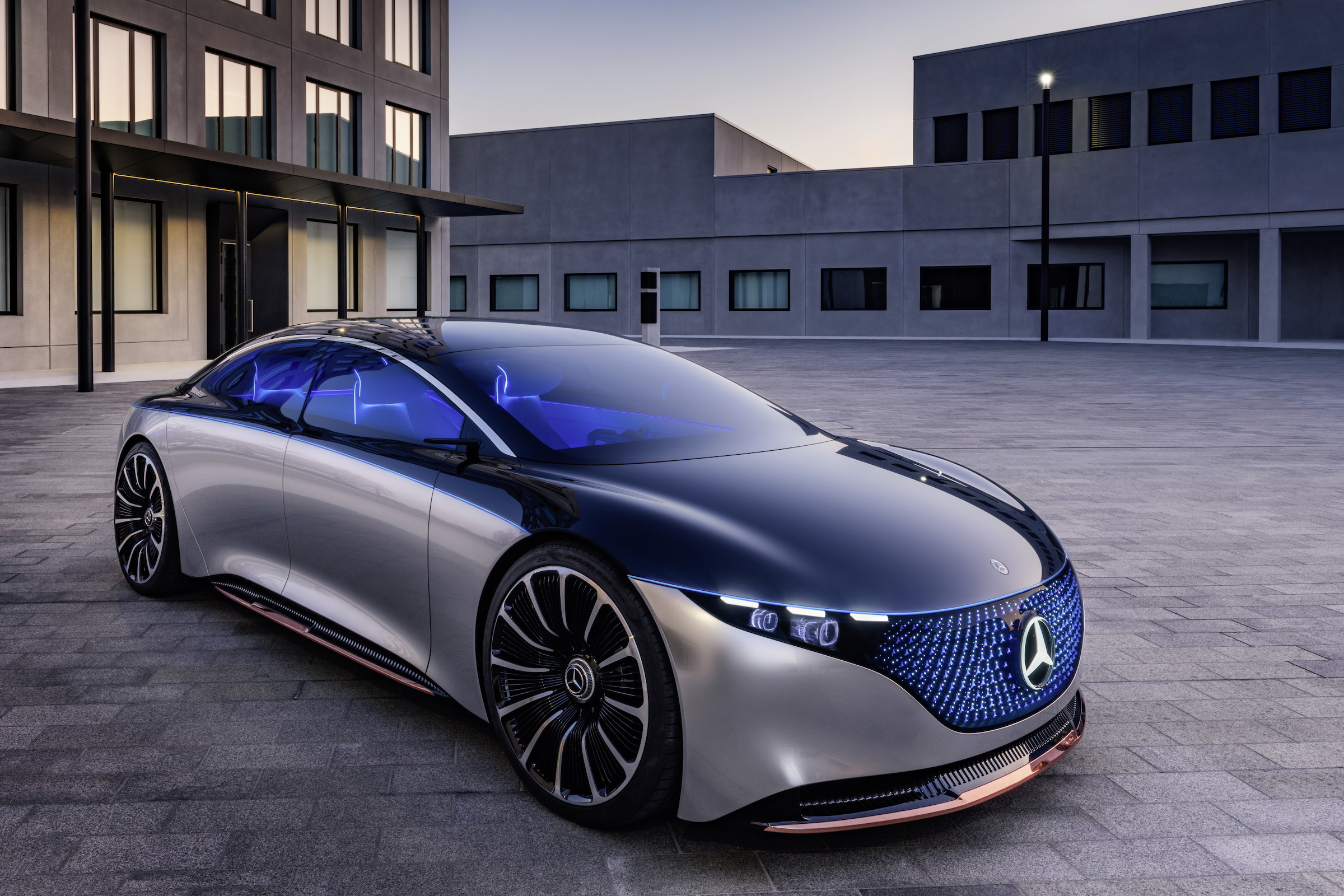 Mercedes EQS concept close up