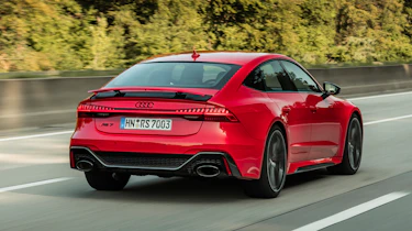 Audi RS7 driving - rear spoiler up