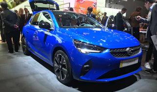 2020 Vauxhall Corsa-e - static 3/4 view at the Frankfurt Motor Show