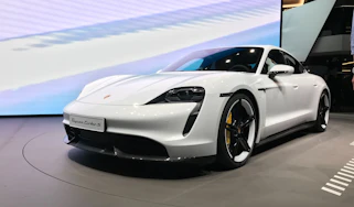 Porsche Taycan - Front 3/4 at Frankfurt