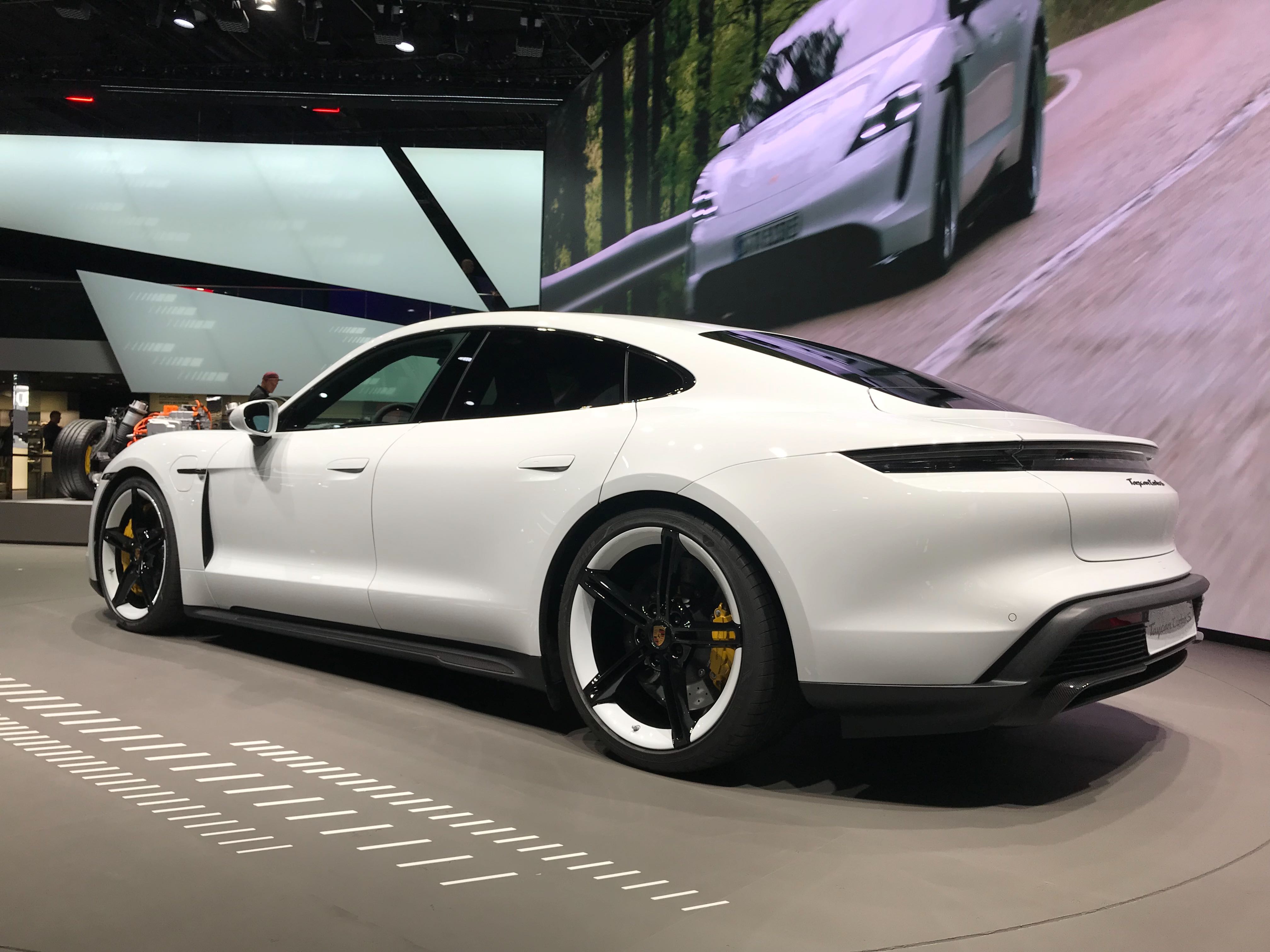 Porsche Taycan - Rear 3/4 at Frankfurt