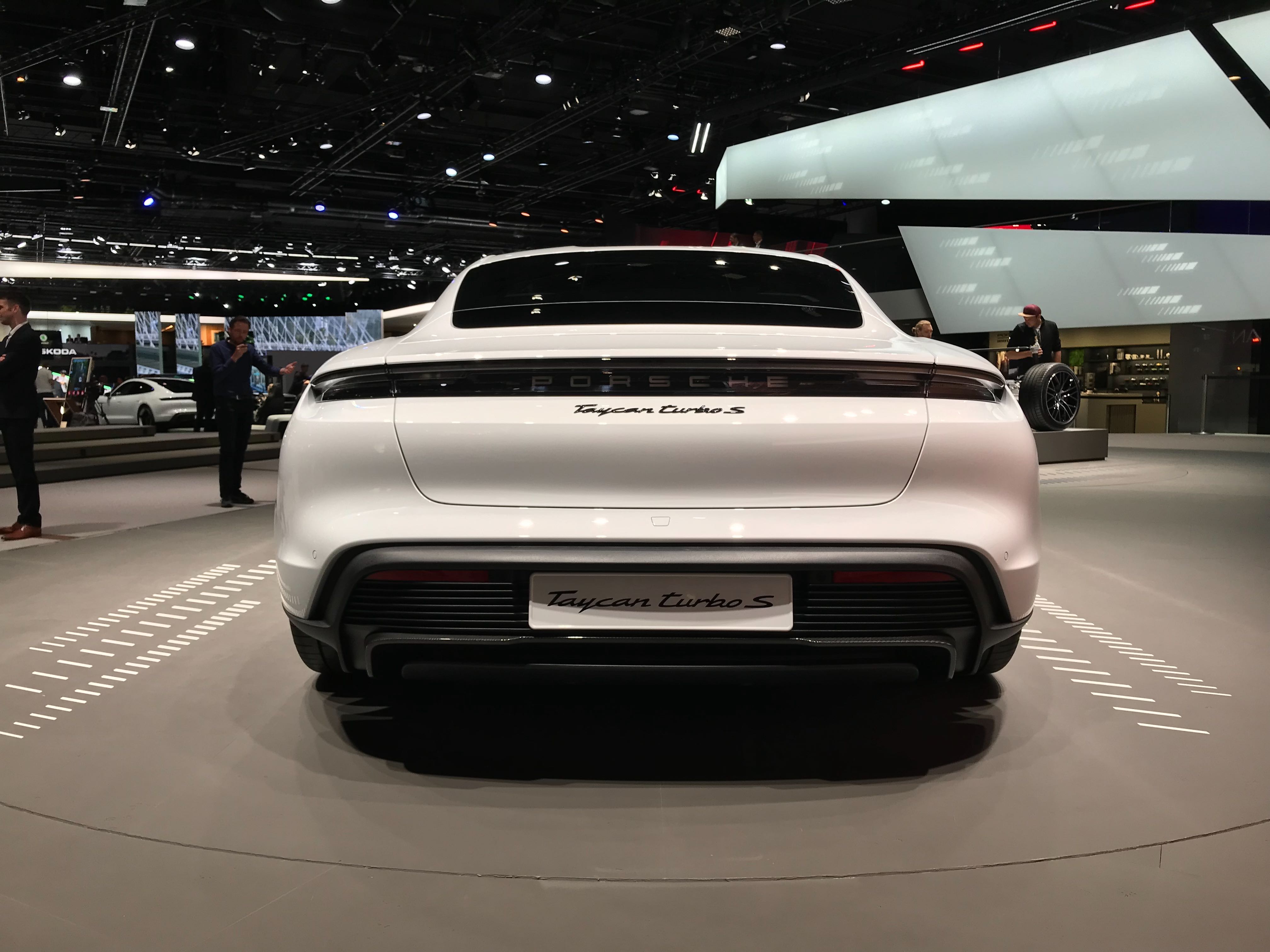 Porsche Taycan - Rear view at Frankfurt