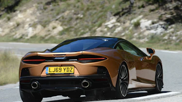 McLaren GT driving - rear view