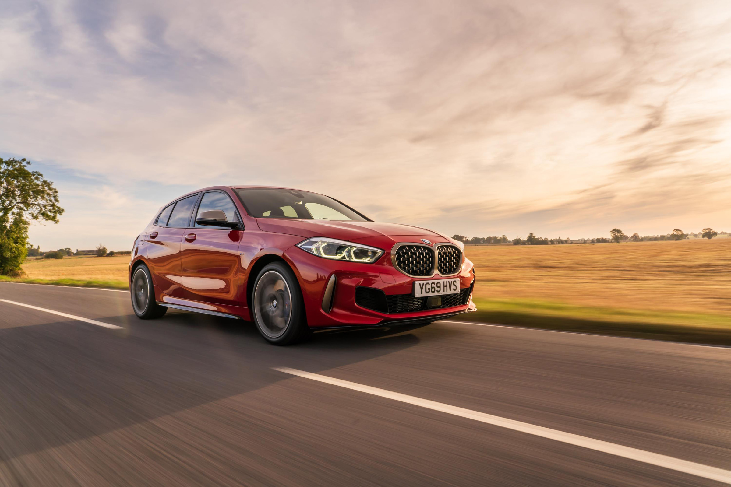 BMW M135i xDrive - dynamic front 3/4 view