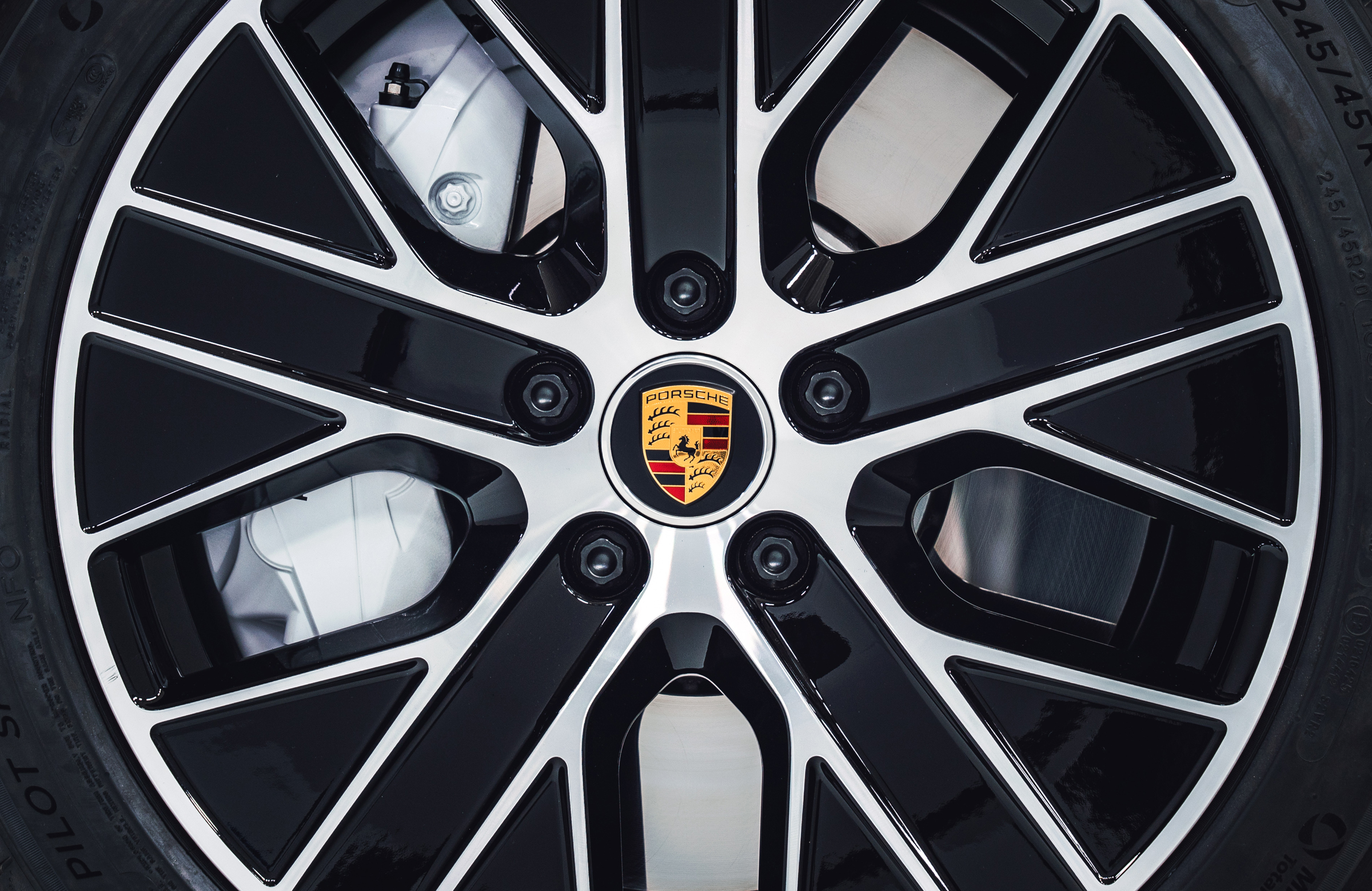 2020 Porsche Taycan - front alloy wheel close up 