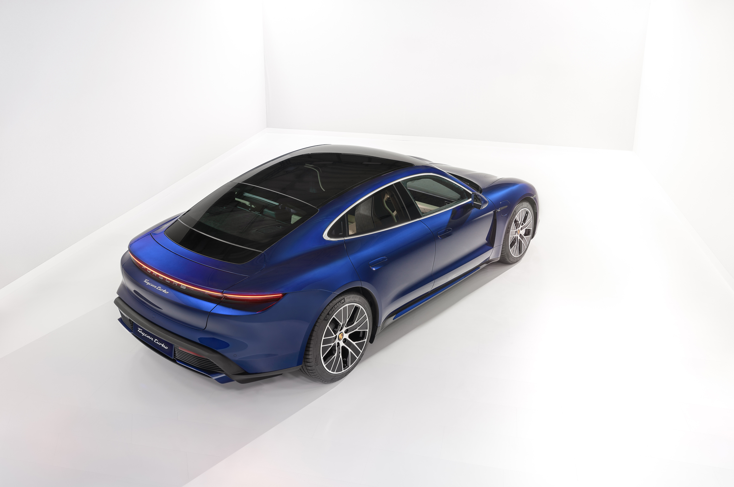 2020 Porsche Taycan - rear 3/4 angled view