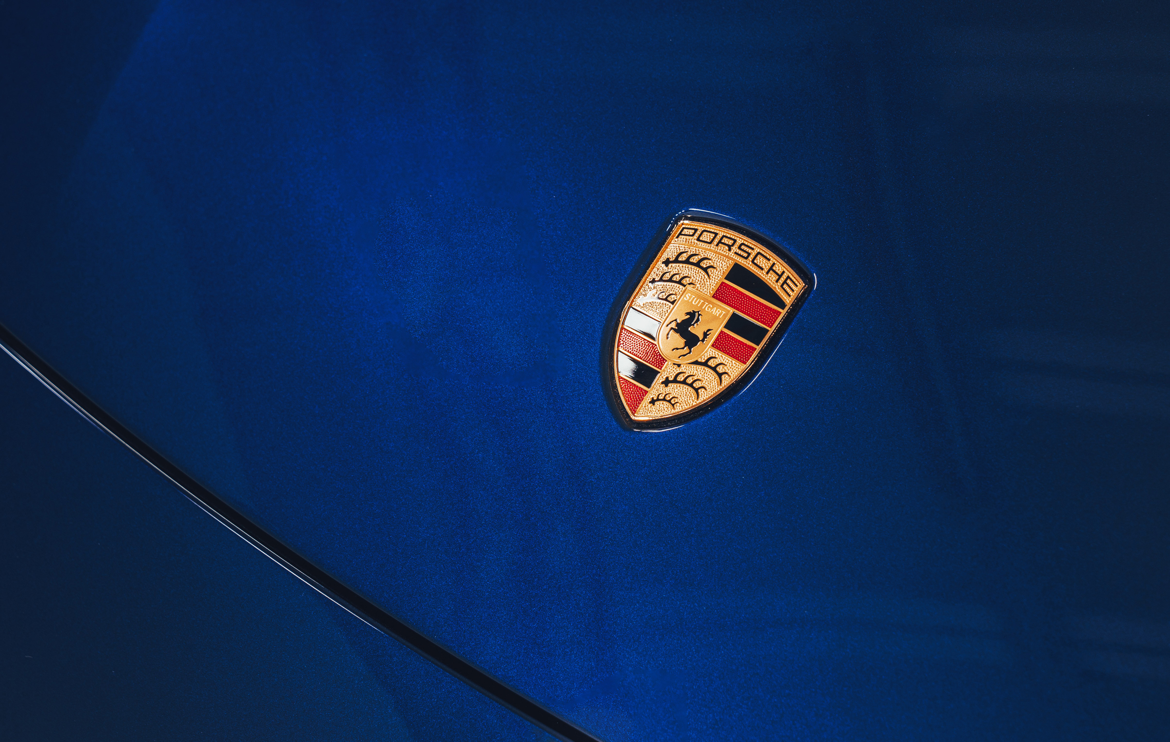 2020 Porsche Taycan - front badge close up 