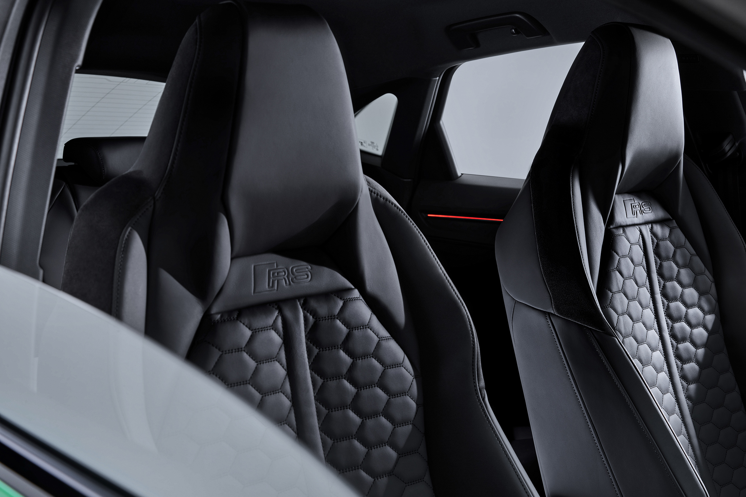 Audi RS Q3 Sportback front seat detailing