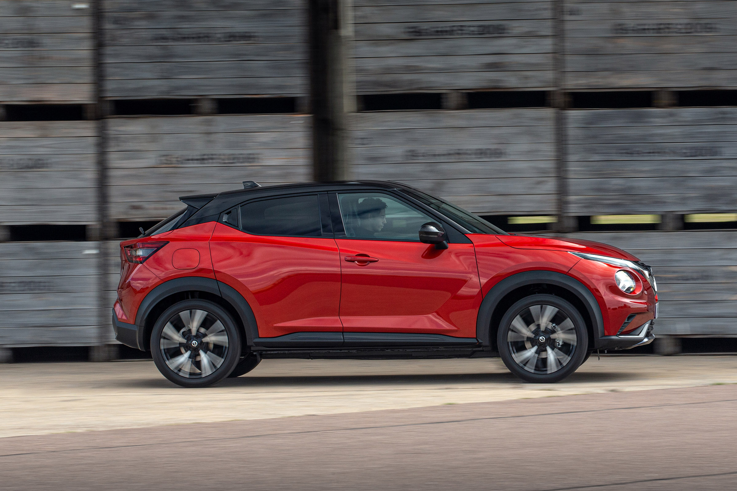 New Nissan Juke driving - side view