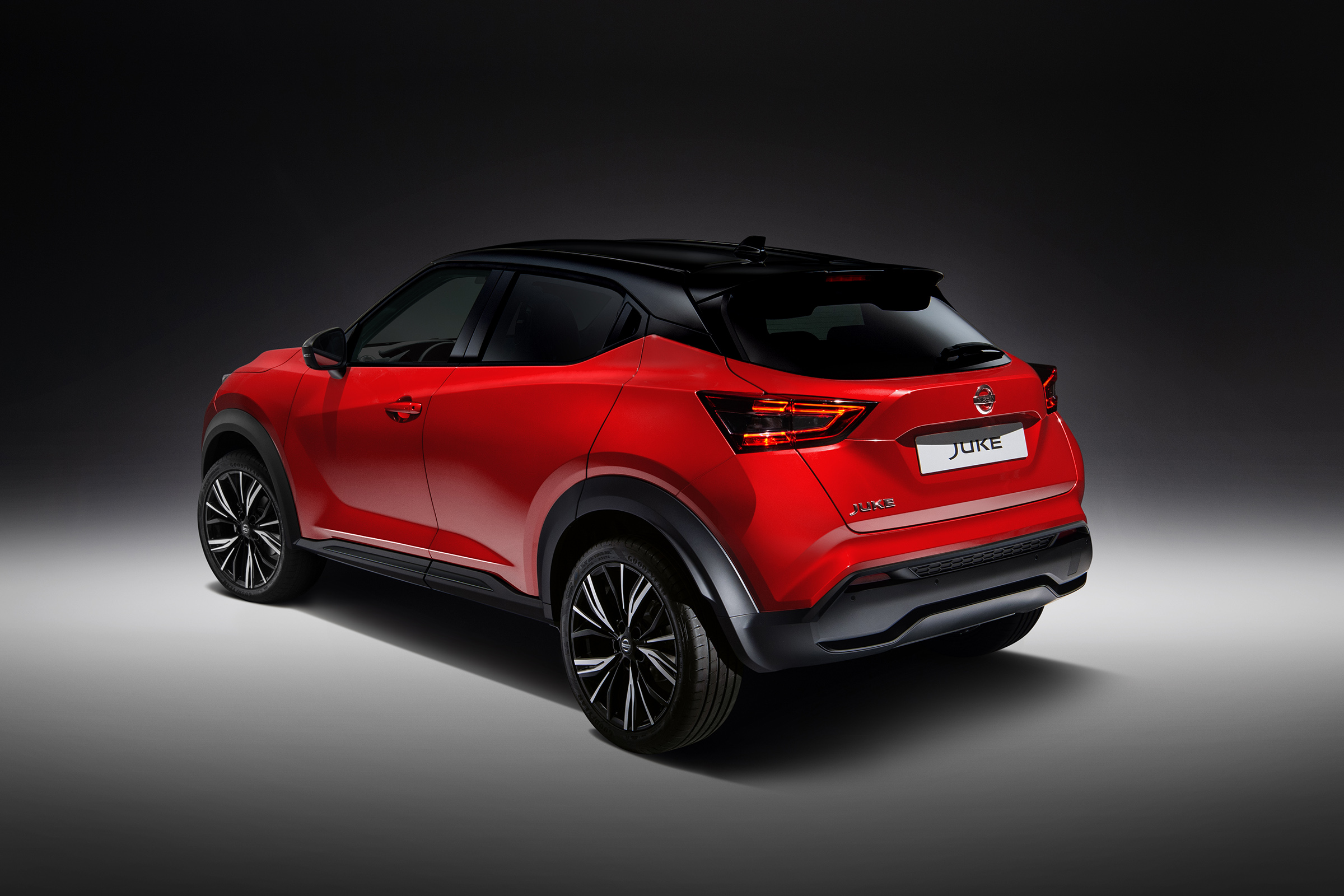 New Nissan Juke in red - rear view