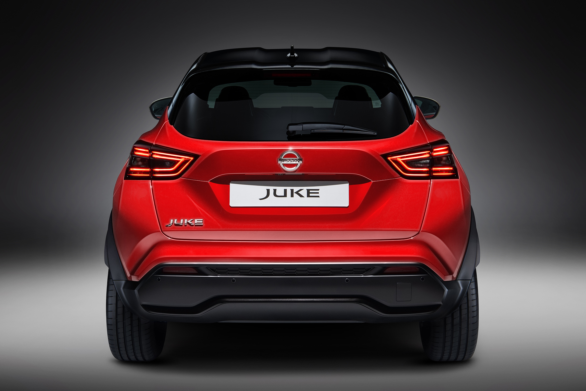 New Nissan Juke in red - rear end