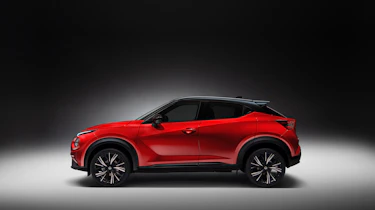 New Nissan Juke in red - side view