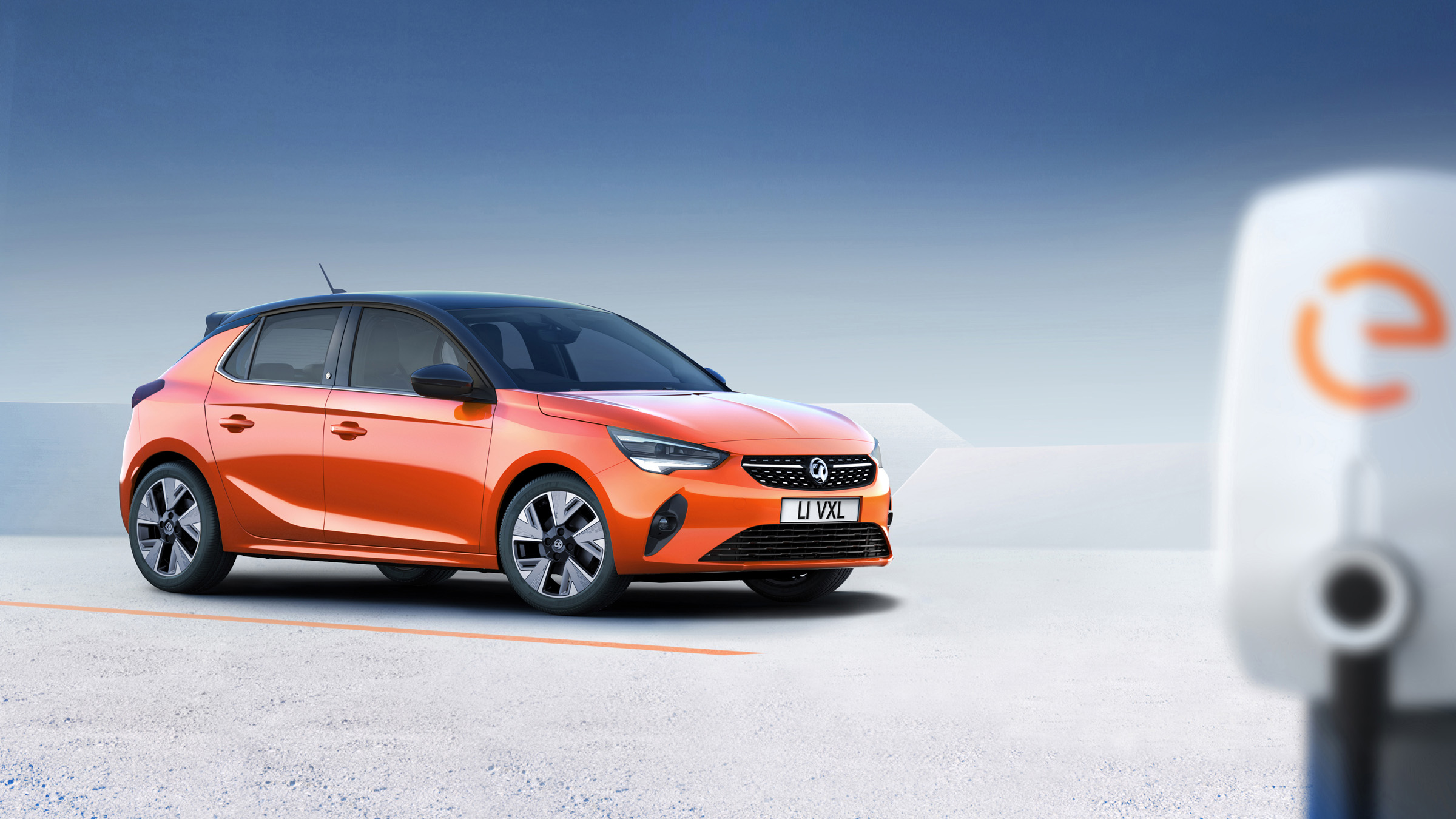 2020 Vauxhall Corsa-e - at a charging station 