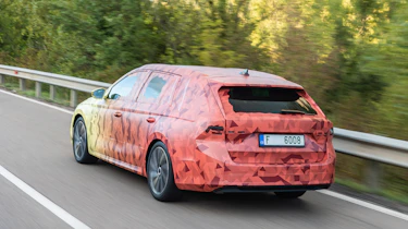 2020 Skoda Octavia Estate in camouflage - rear view