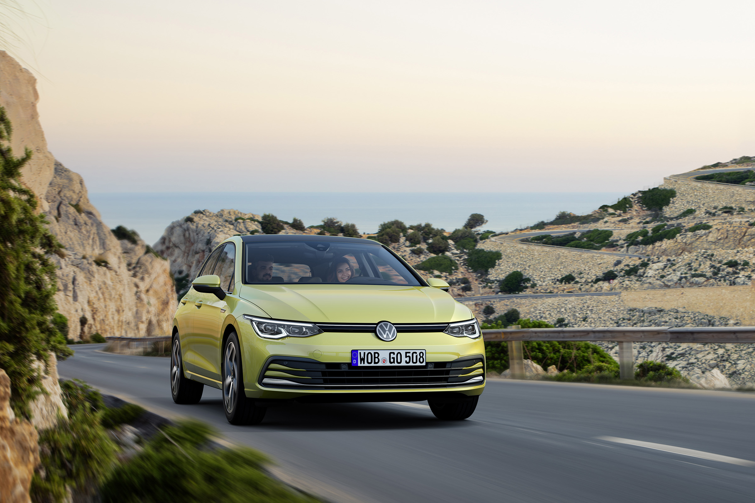 2020 Volkswagen Golf driving on road