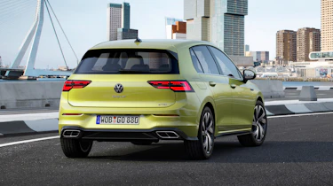 2020 Volkswagen Golf R-Line driving - rear view