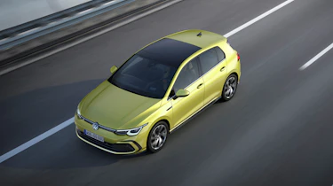 2020 Volkswagen Golf R-Line driving - top view