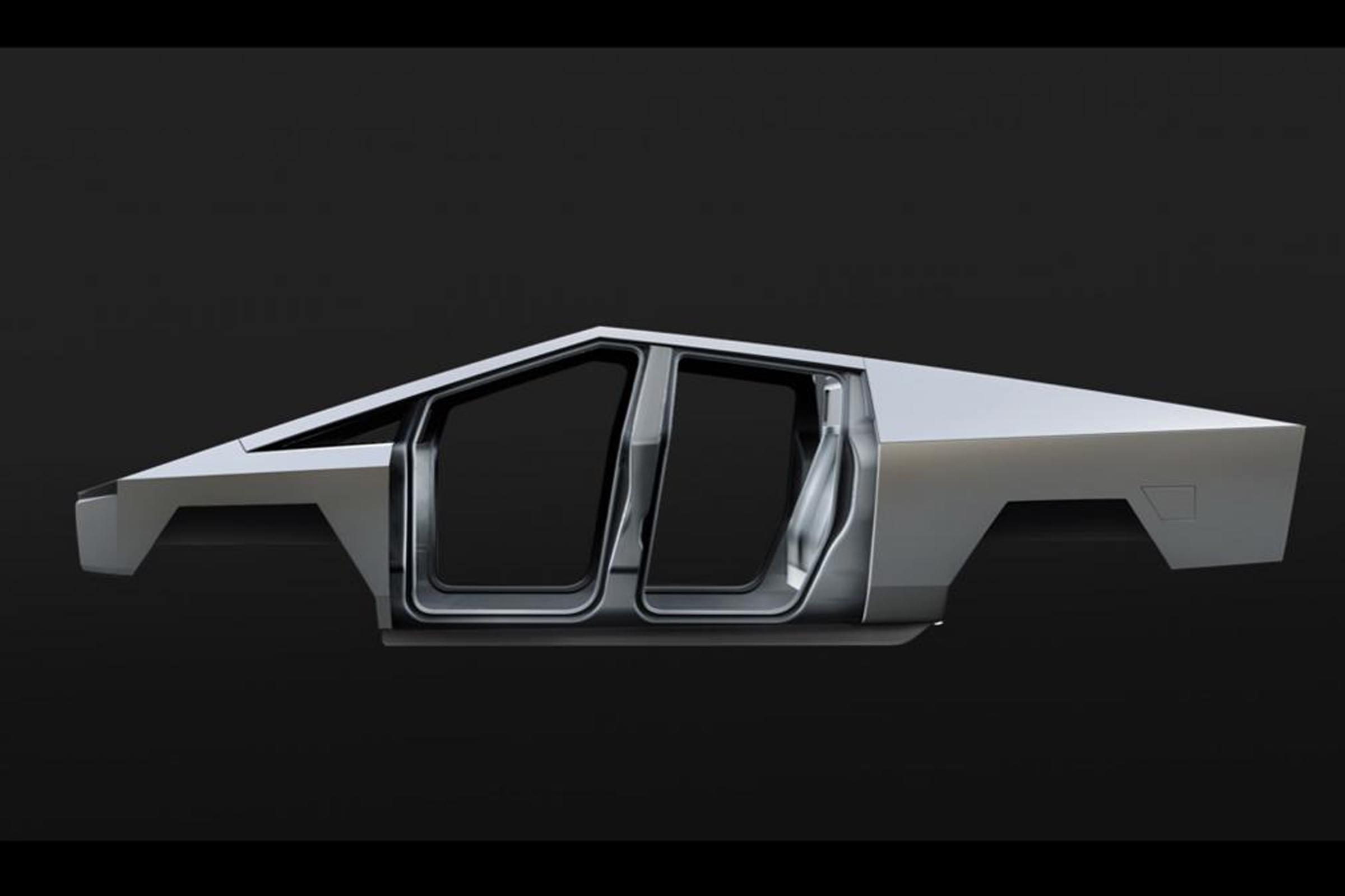 Tesla Cybertruck - side view bodywork