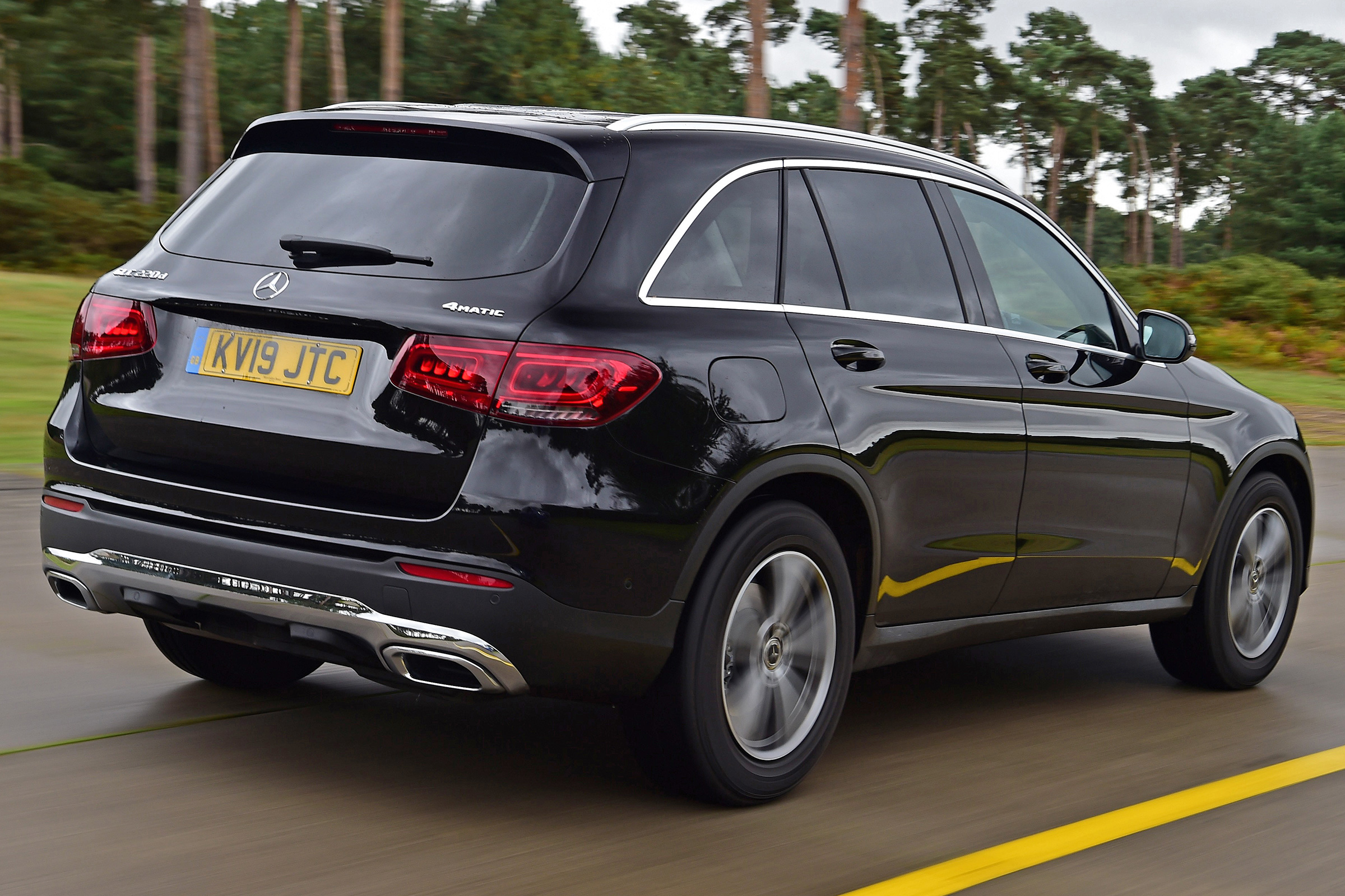 Mercedes GLC SUV rear 3/4 tracking