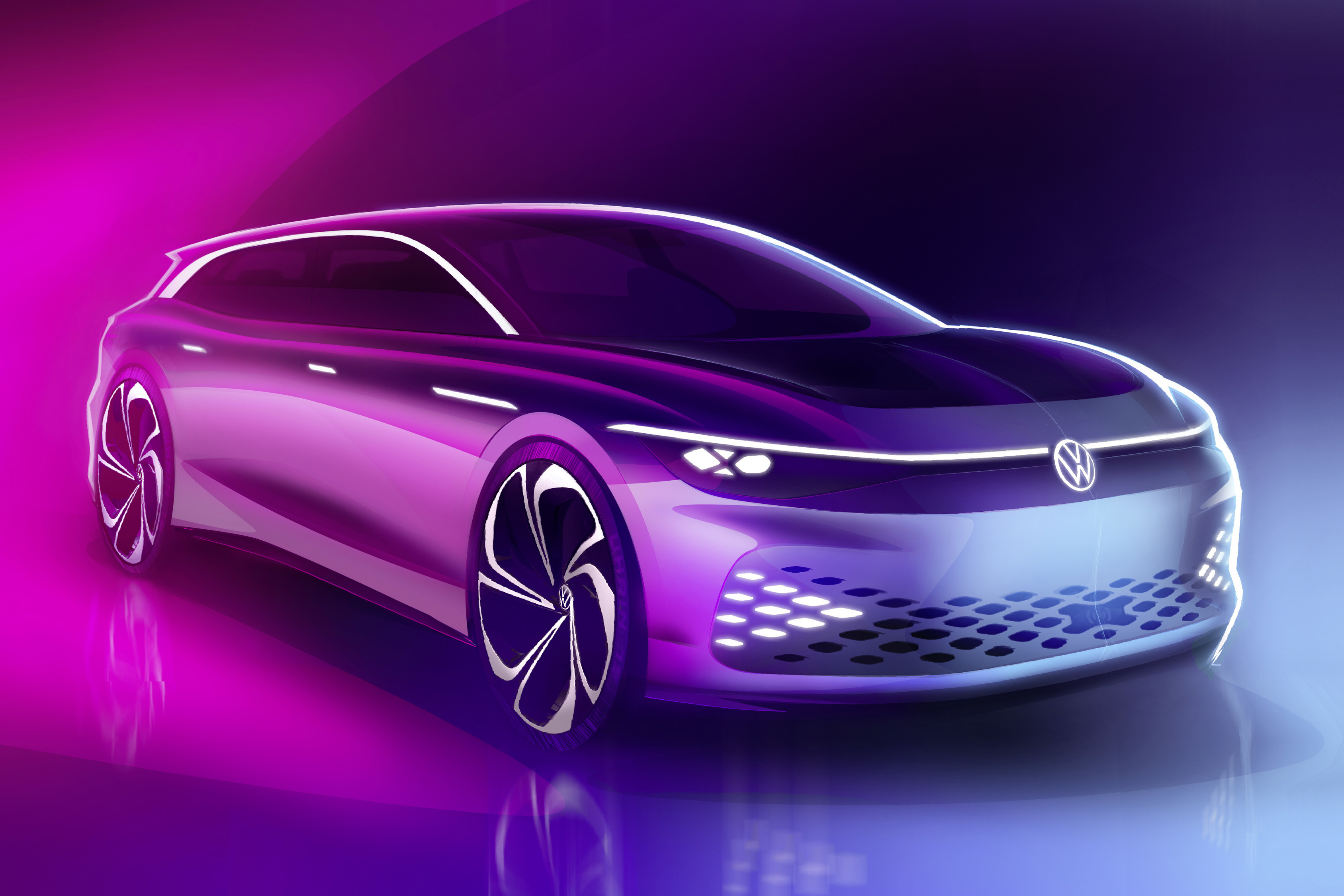 2021 Volkswagen ID. Space Vizzion concept - front 3/4 view