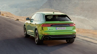 Audi RS Q8 driving - rear view