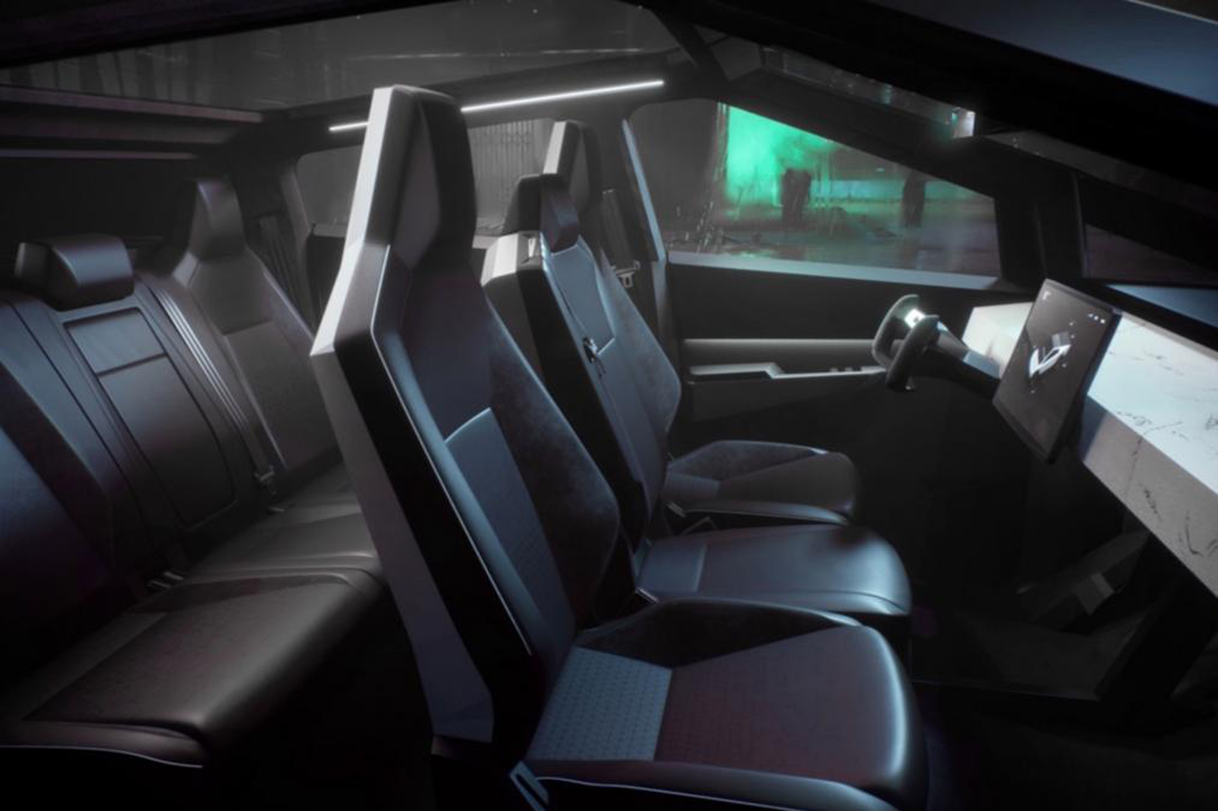 Tesla Cybertruck - interior view