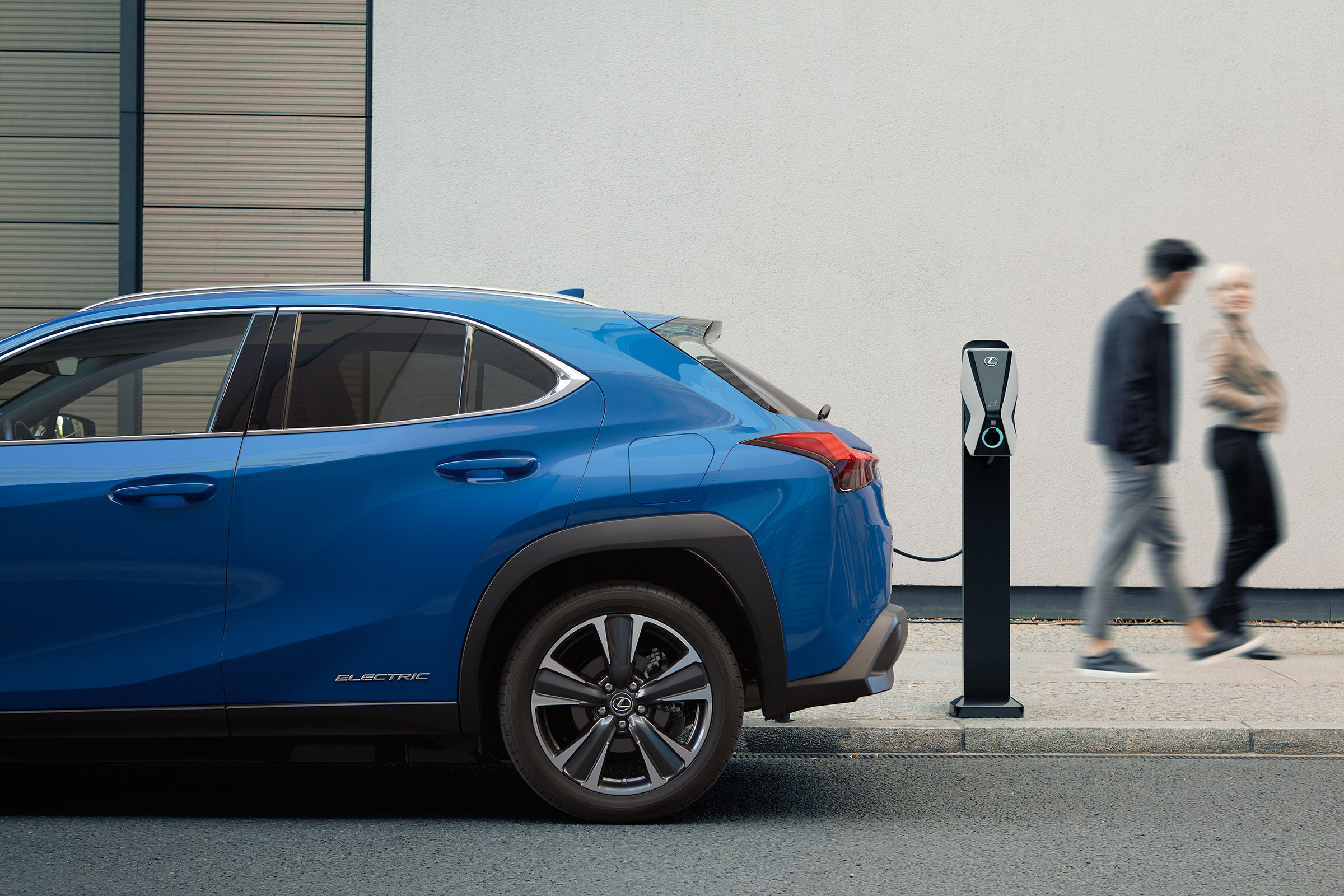 Lexus UX 300e charging - rear end view 