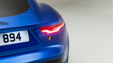 2020 Jaguar F-Type tail-light and R badge