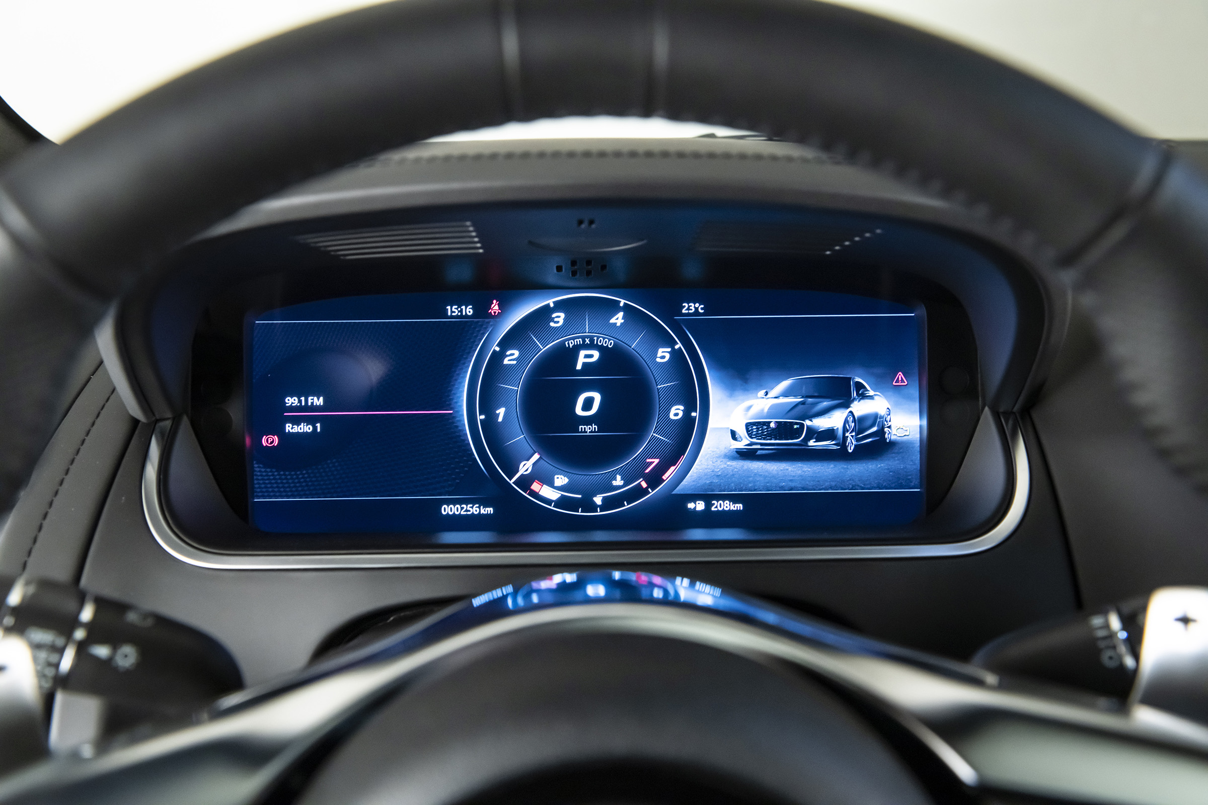 2020 Jaguar F-Type digital instrument cluster