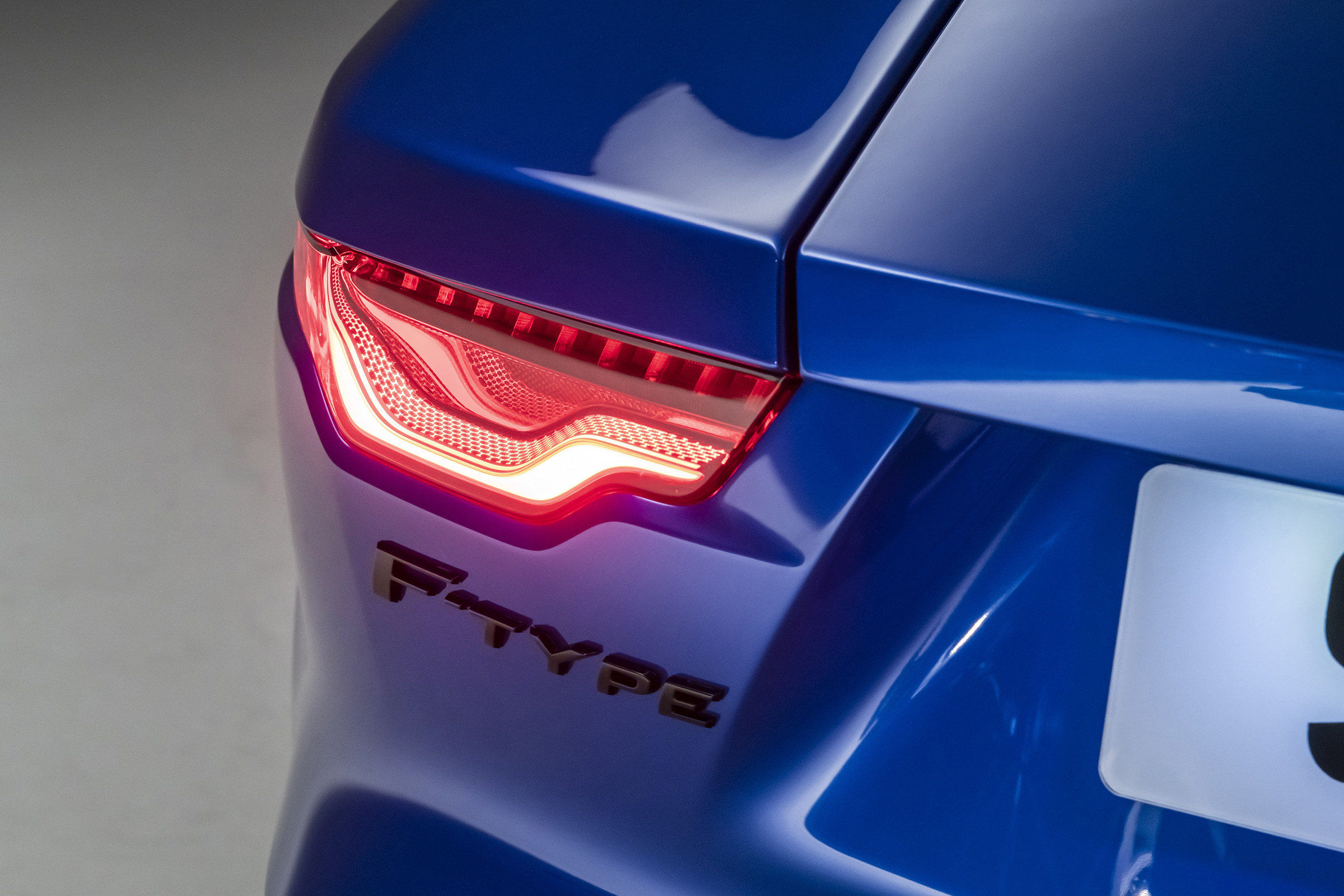 2020 Jaguar F-Type tail-light and F-Type badge