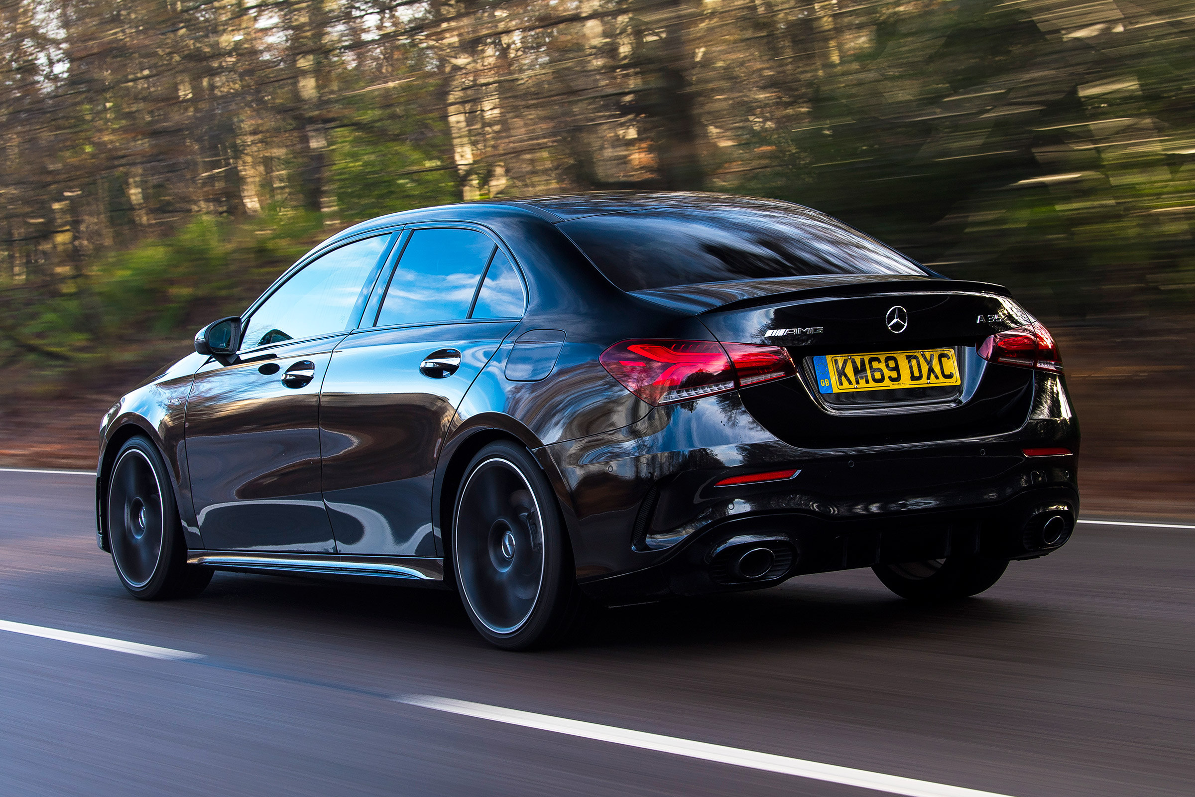 Mercedes-AMG A 35 Saloon rear 3/4 tracking