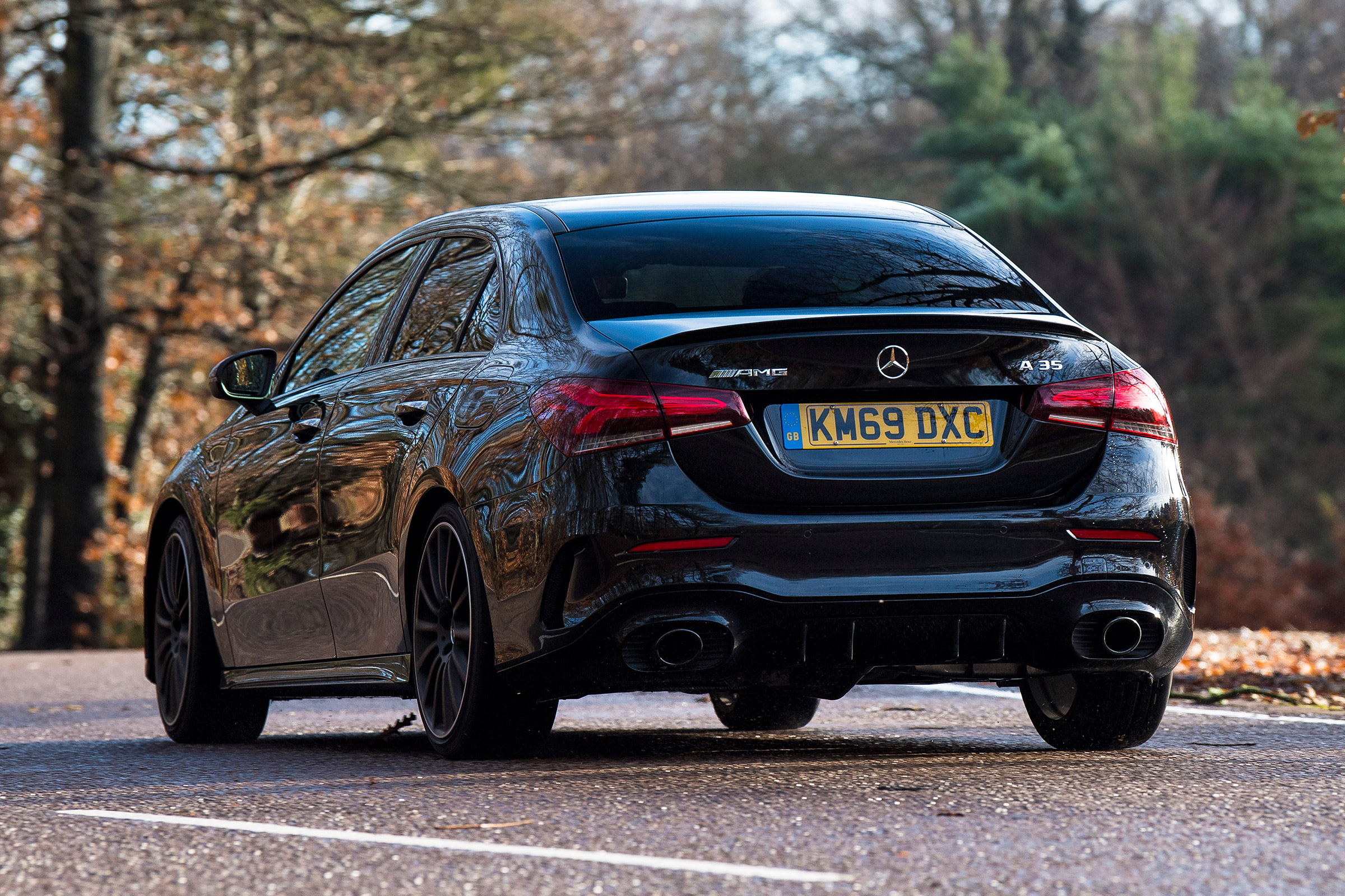 Mercedes-AMG A 35 Saloon rear 3/4 cornering