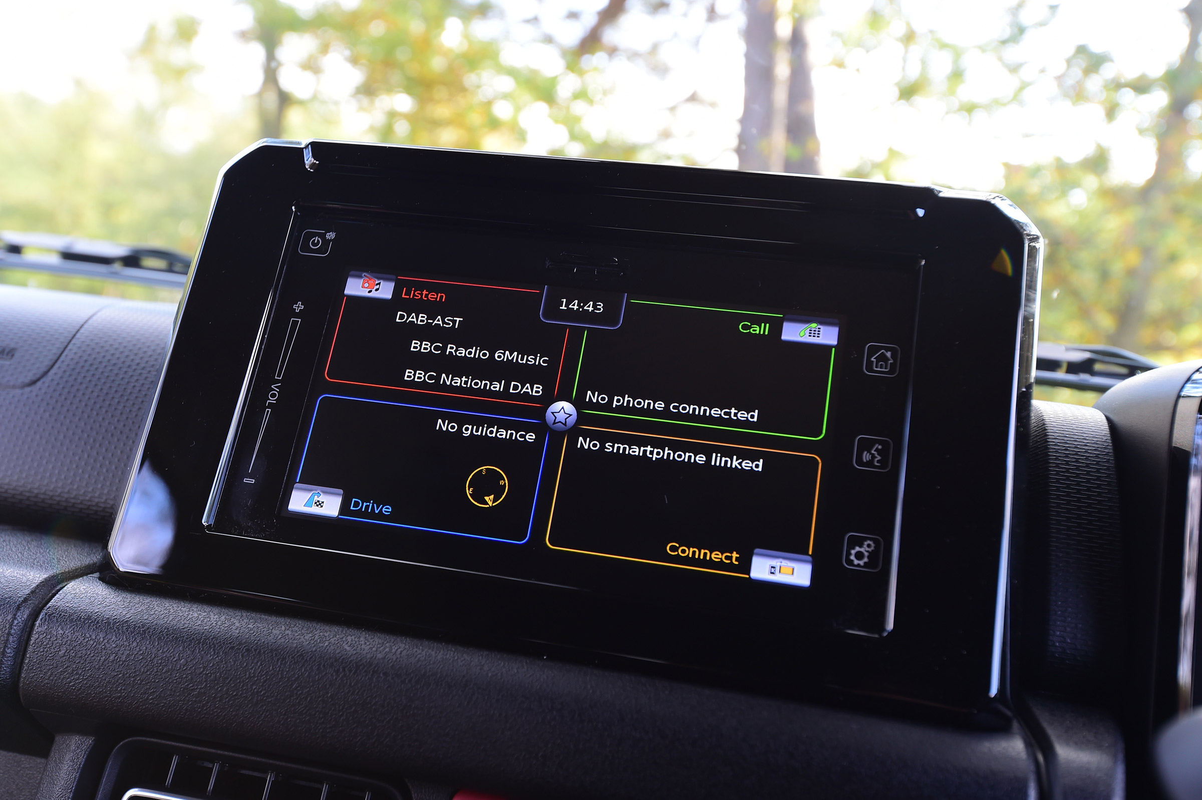 Suzuki Jimny SUV infotainment system