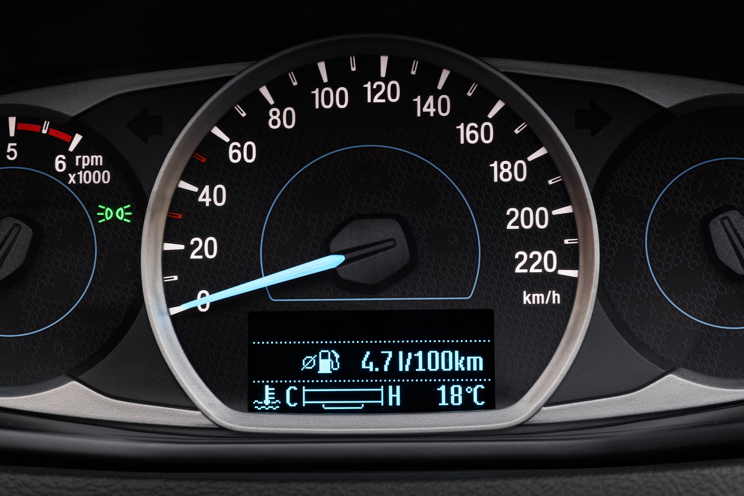 Ford Ka+ hatchback instrument cluster