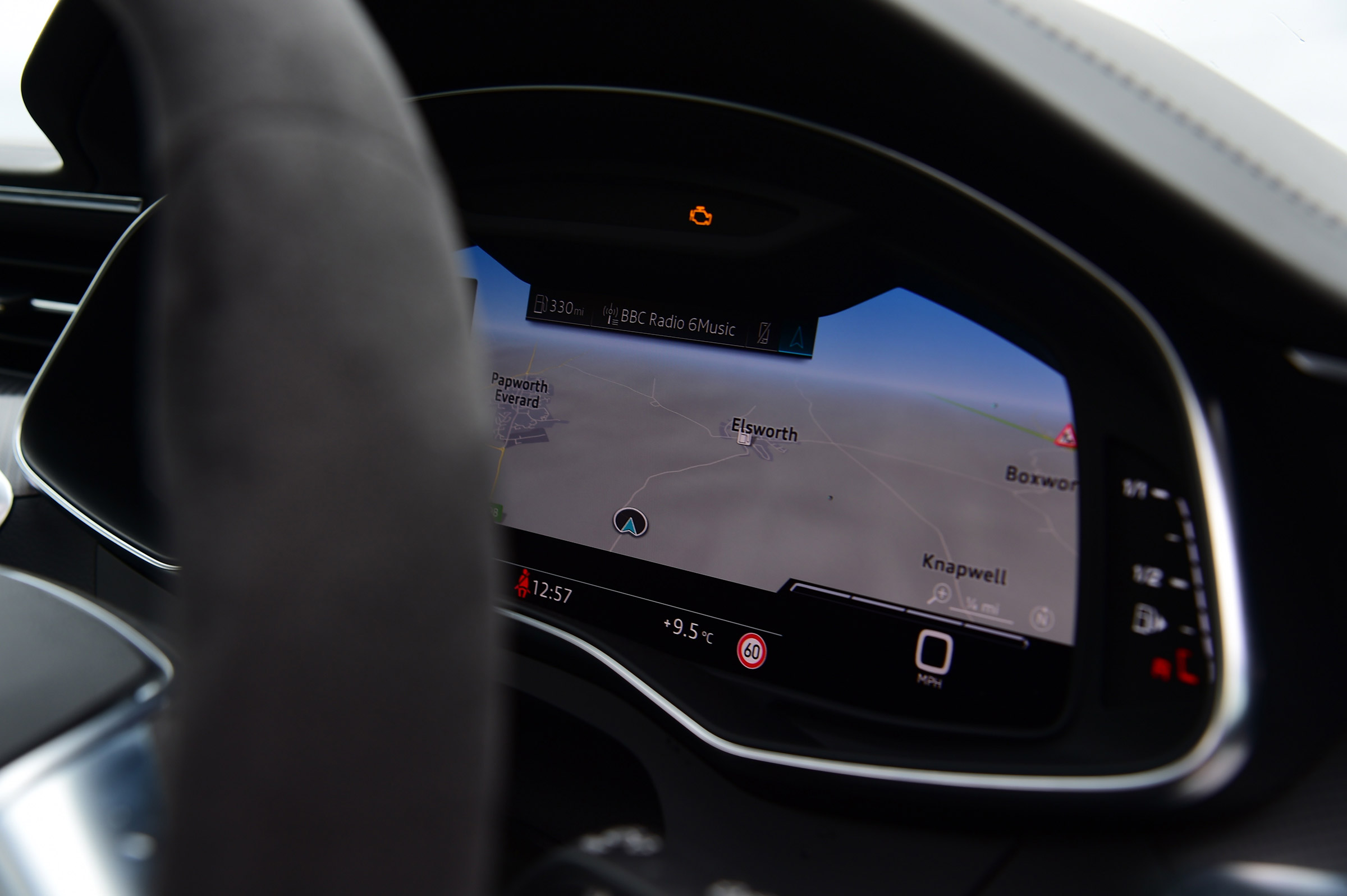 Audi RS6 Avant estate digital instrument cluster