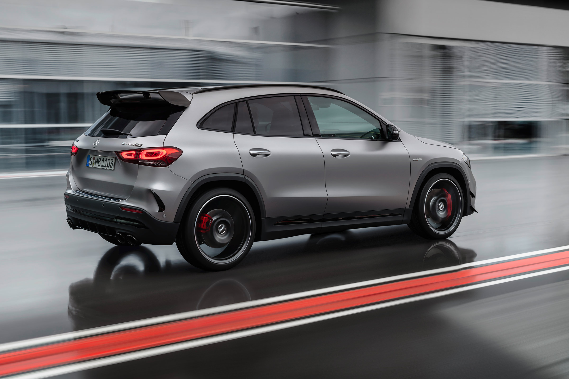 Mercedes-AMG GLA 45 S SUV rear 3/4 cornering