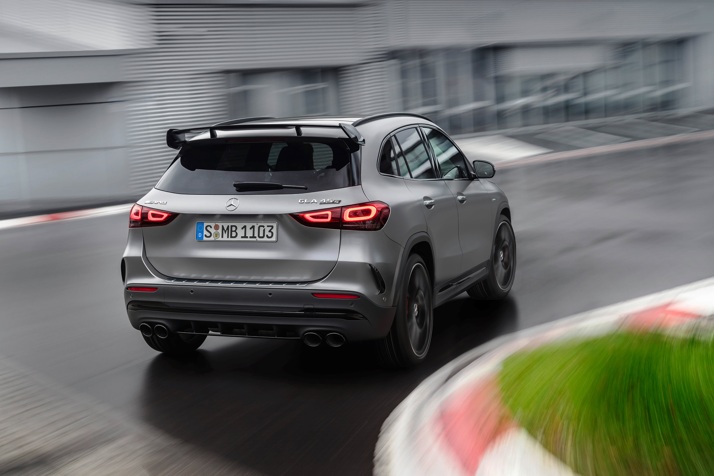 Mercedes-AMG GLA 45 S SUV rear cornering