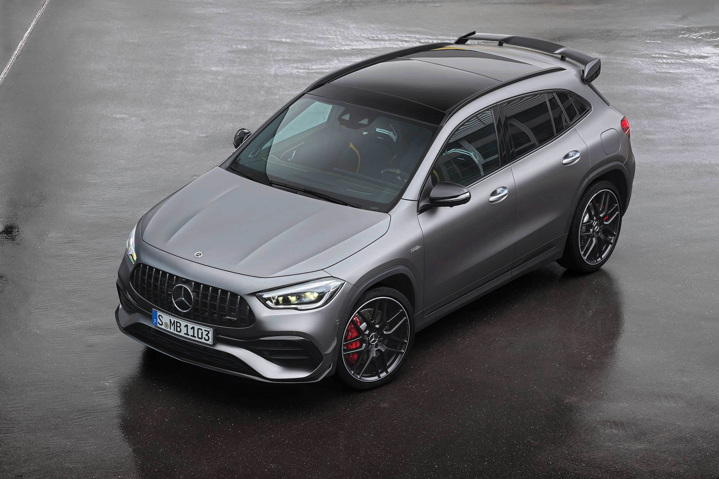 Mercedes-AMG GLA 45 S SUV overhead static