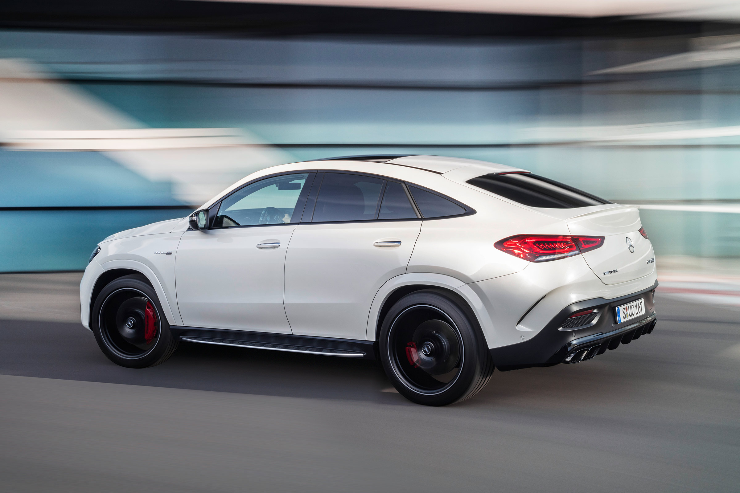 2020 Mercedes-AMG GLE 63 S Coupe rear 3/4 driving