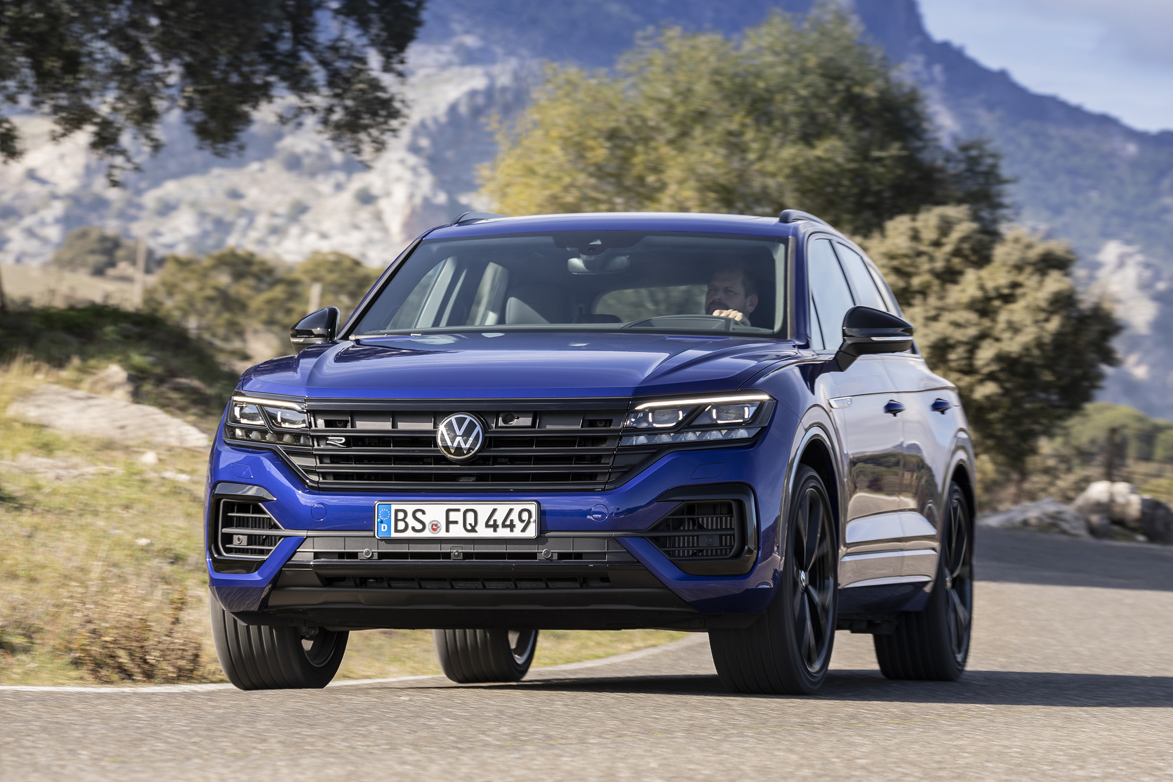 Volkswagen Touareg R driving past camera